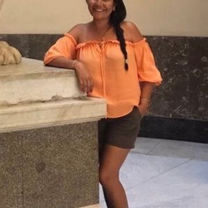 Naked Zebra Cold Shoulder Blouse